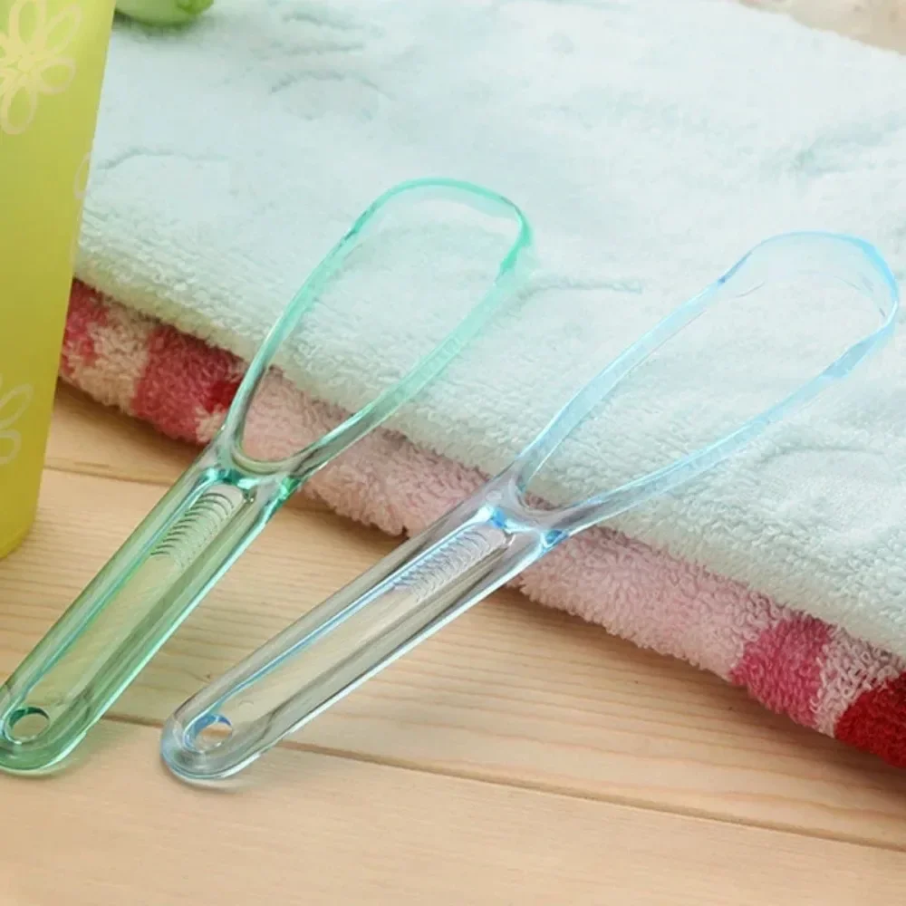 

Reusable Useful Tongue Scraper Cleaner Fresh Breath Oral Cleaning Scraper Multicolor Oral Hygiene Care Tongue Brush Tool