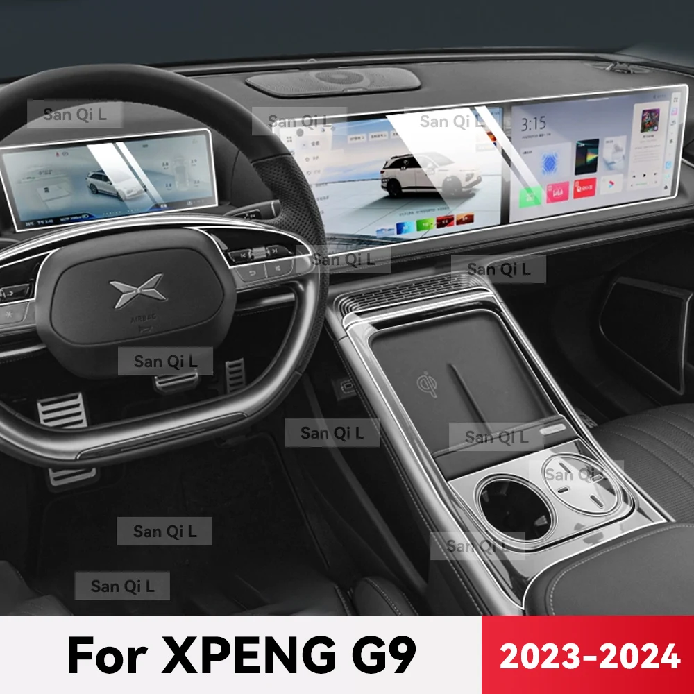 

Transparent TPU For XPENG G9 2023 2024 Car Center Console Media Dashboard Navigation Anti-scratch Protector Interior Film