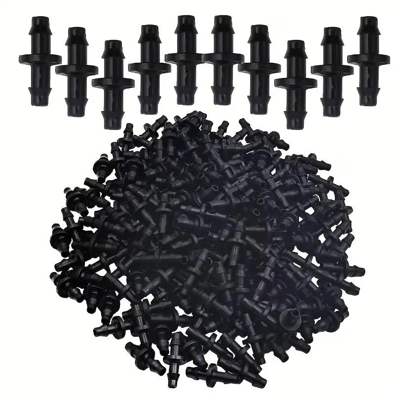 77Pcs Double Barb Drip Connectors, Leakproof Easy Install for Garden Vegetable Patch, Stable Barbed Structure