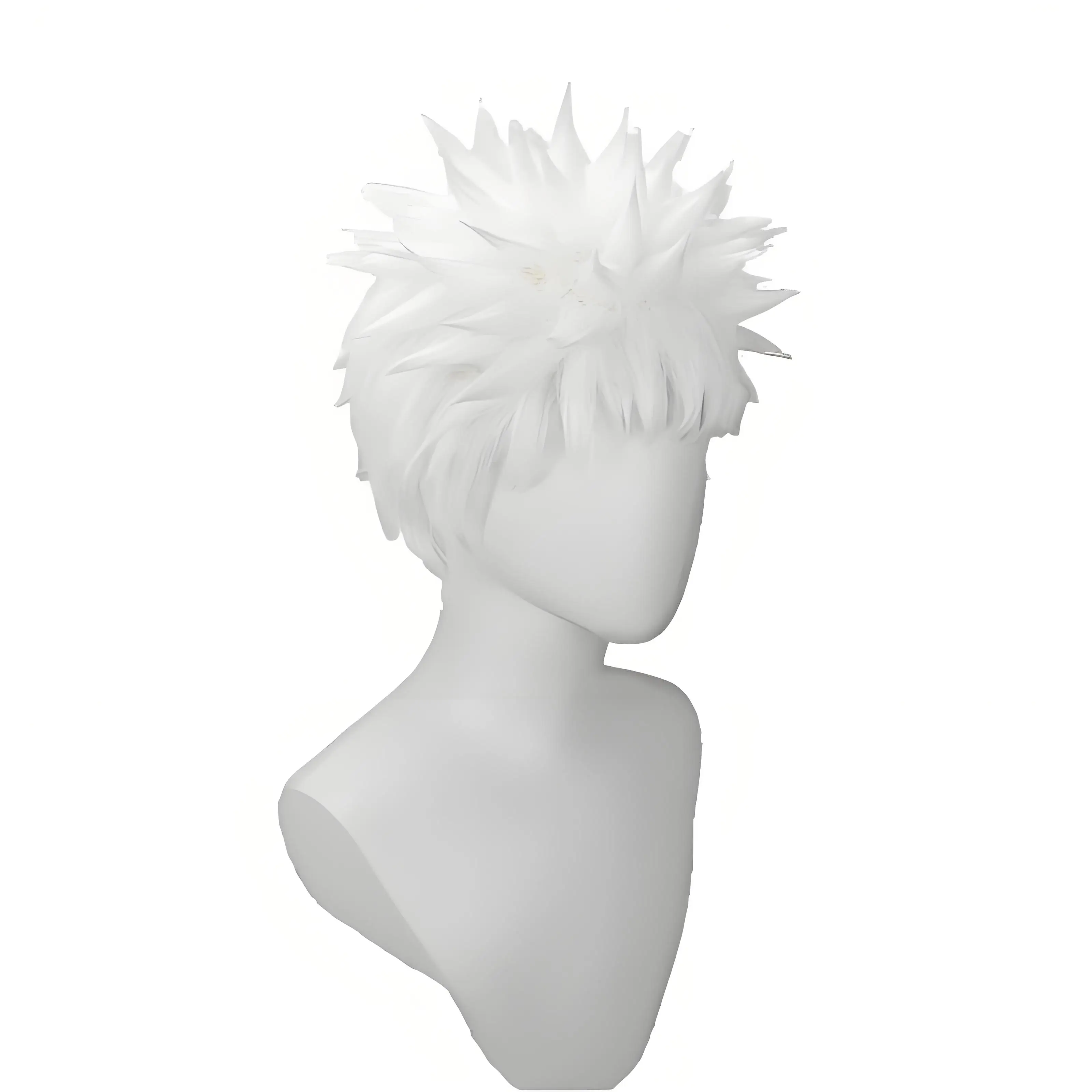 Perruque de cosplay Hakuoki Uchiha Obito pour NARUTO – Perruque synthétique noire résistante à la chaleur pour hommes, Costume de jeu de rôle