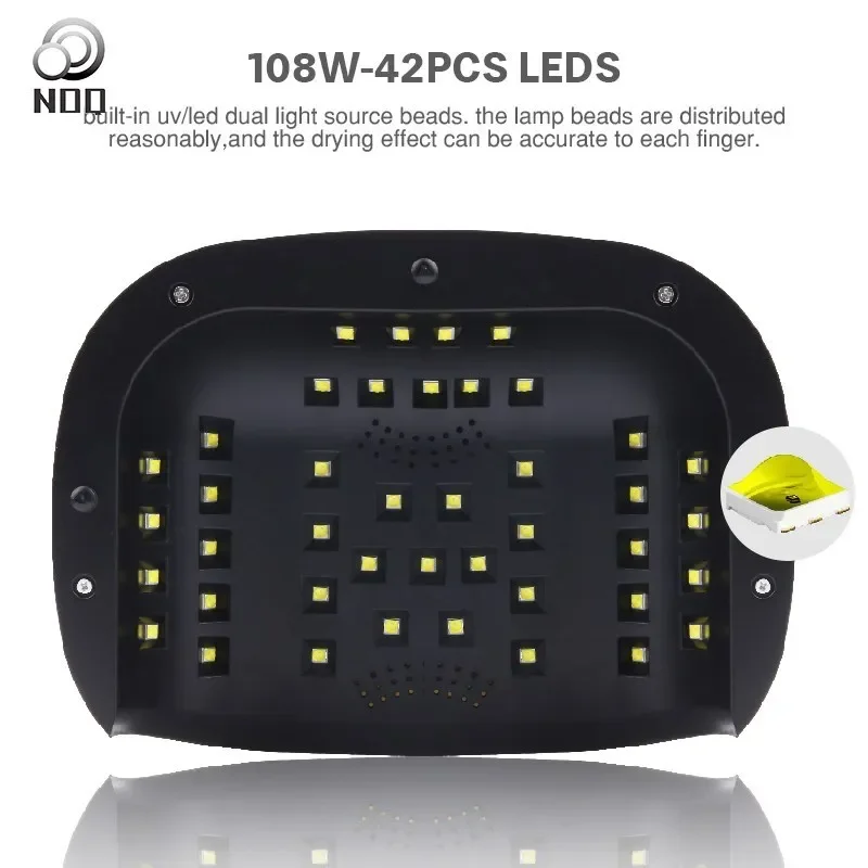 NOQ SUN H6 Plus UV LED Lamp Max84W For Nails 42Leds Nail Dryer Gel Drying Polish Varnish Manicure Ice Lamp Nail Art Tools