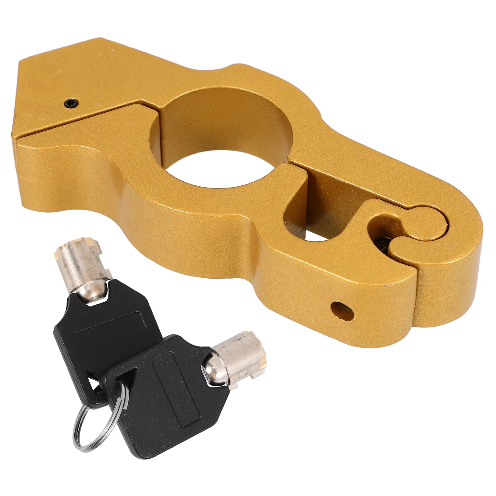 

Handlebar Lock Motorcycle Brake Rotor Locking Scooter Throttle Lock Gold Alloy Sturdy Theft Deterrent Easy Install Lightweight