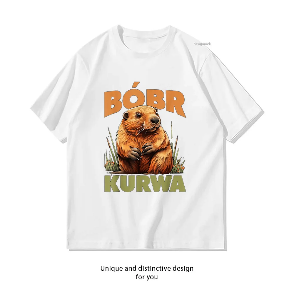Bobr Kurwa Bober Beaver Bobr T-shirt Woman Man Summer O-neck Breathable Graphic T Shirts Casual Outdoors Tops Tee