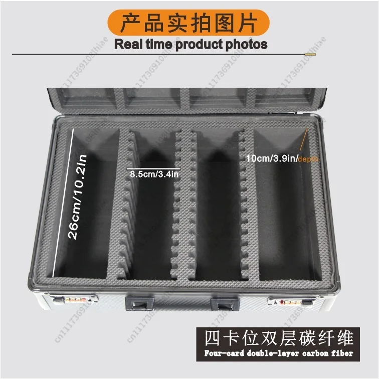 Card storage box, carbon fiber storage box, star card collection box, PSA BGS portable belt password lock box.
