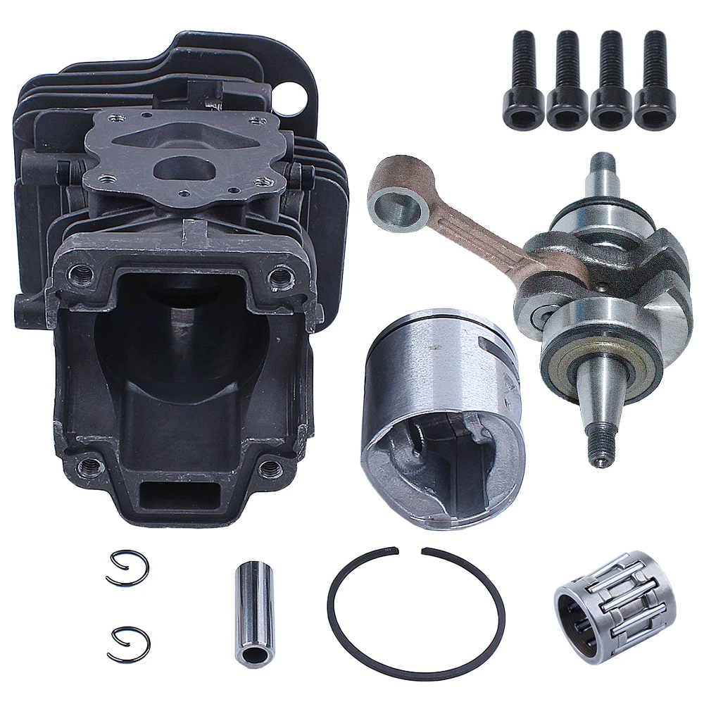 Jonsered cs2245 cs2250s用シリンダーシャフトキット,チェーンソー44mm用,Nikon asislメッキボルト針ベアリング