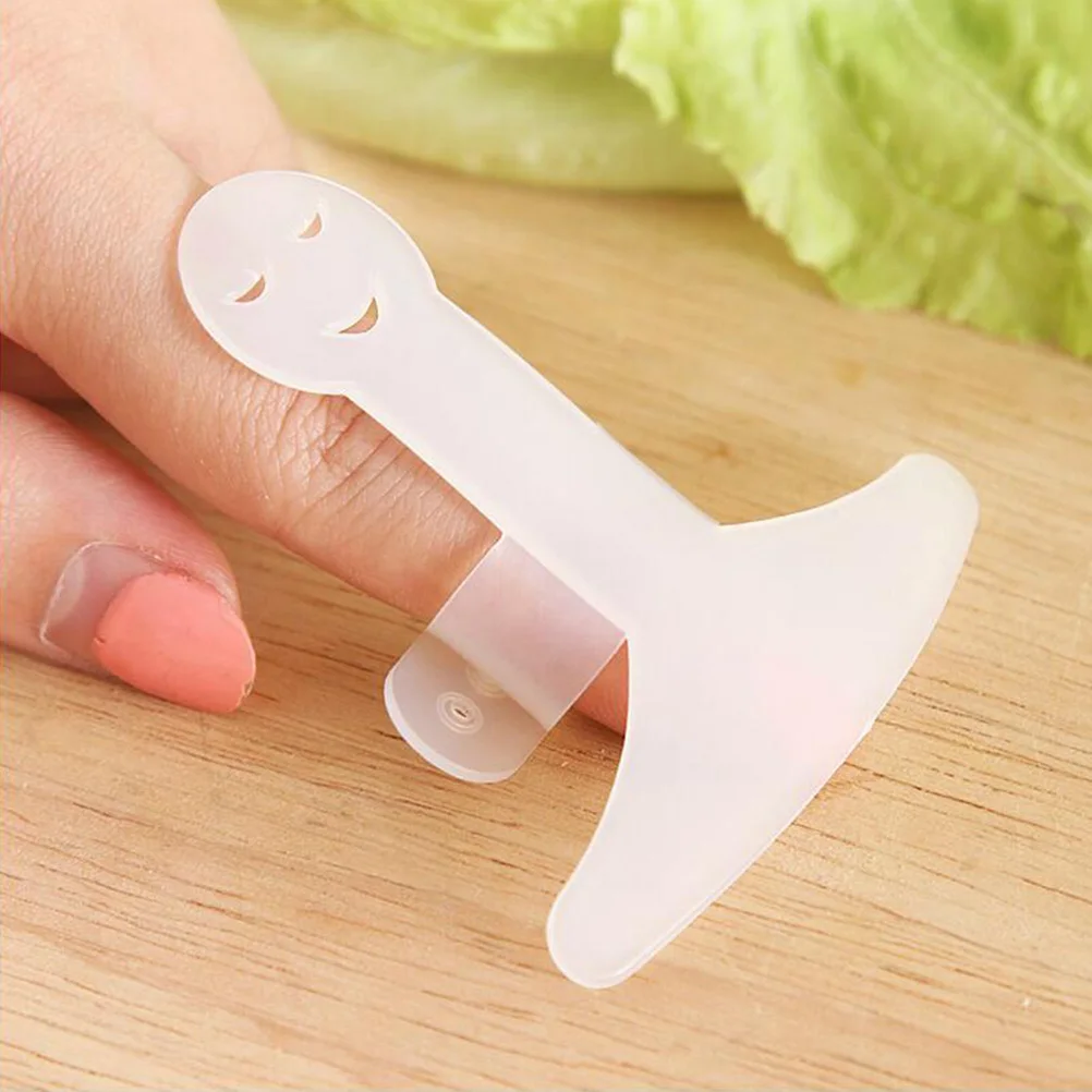

Adjustable Plastic Finger Protector Smile Face Design Cutting Guard Kitchen Bbq Camping Easy Use Safe Tool For All Sizes