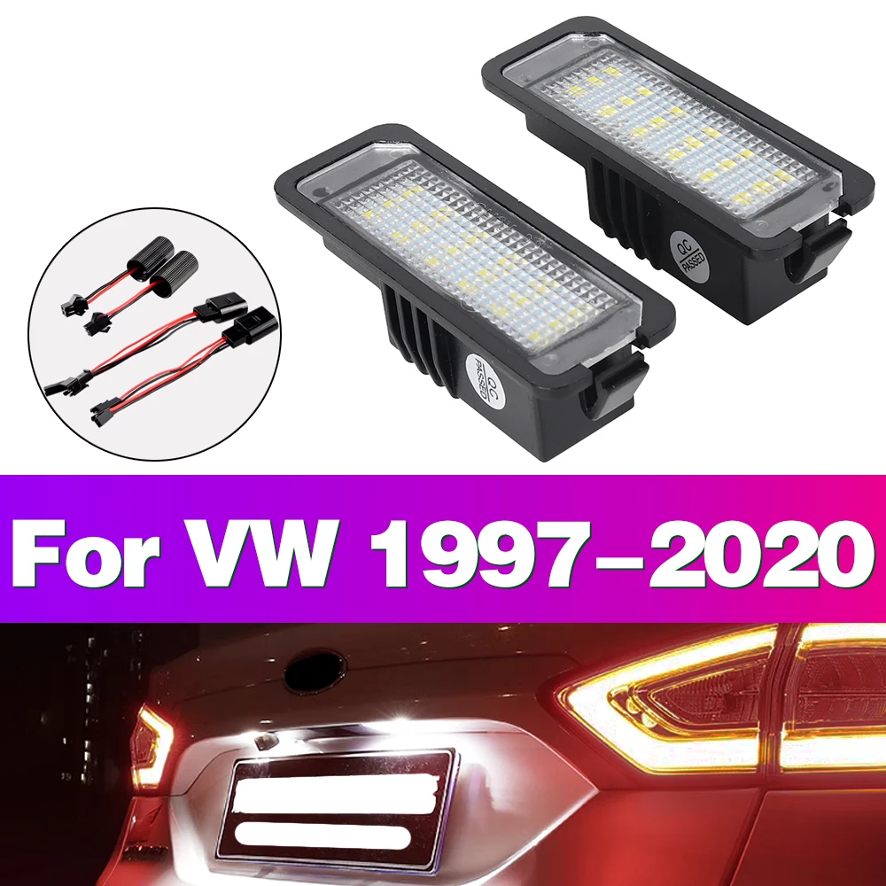 

LED Car License Plate Lights Bulb Lamp Auto Accessories For VW Golf 4 5 6 MK4 MK5 MK6 Passat CC EOS Beetle Scirocco R POLO 9N 6R