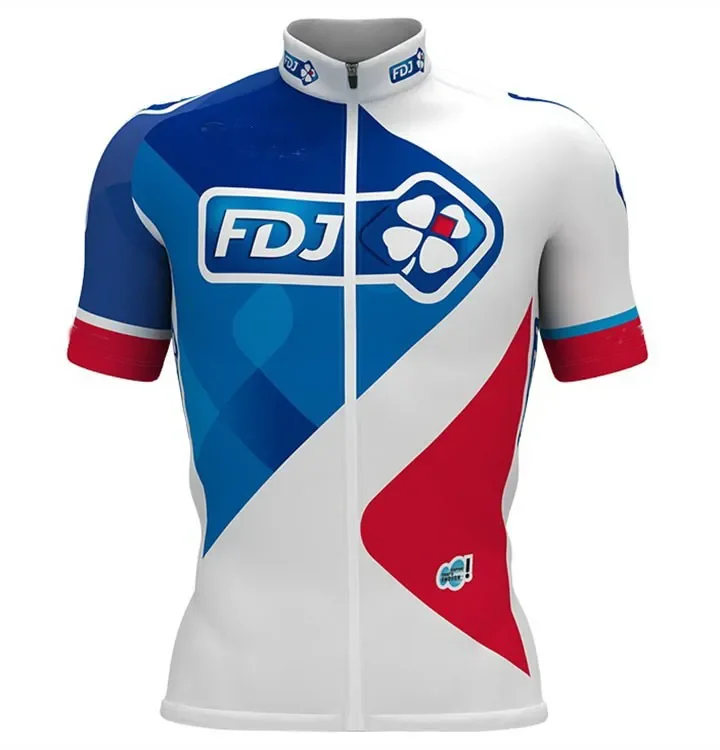 2021 GROUPAMA FDJ TEAM ONLY SHORT SLEEVE CYCLING JERSEY SUMMER CYCLING WEAR ROPA CICLISMO WITH LASER CUT