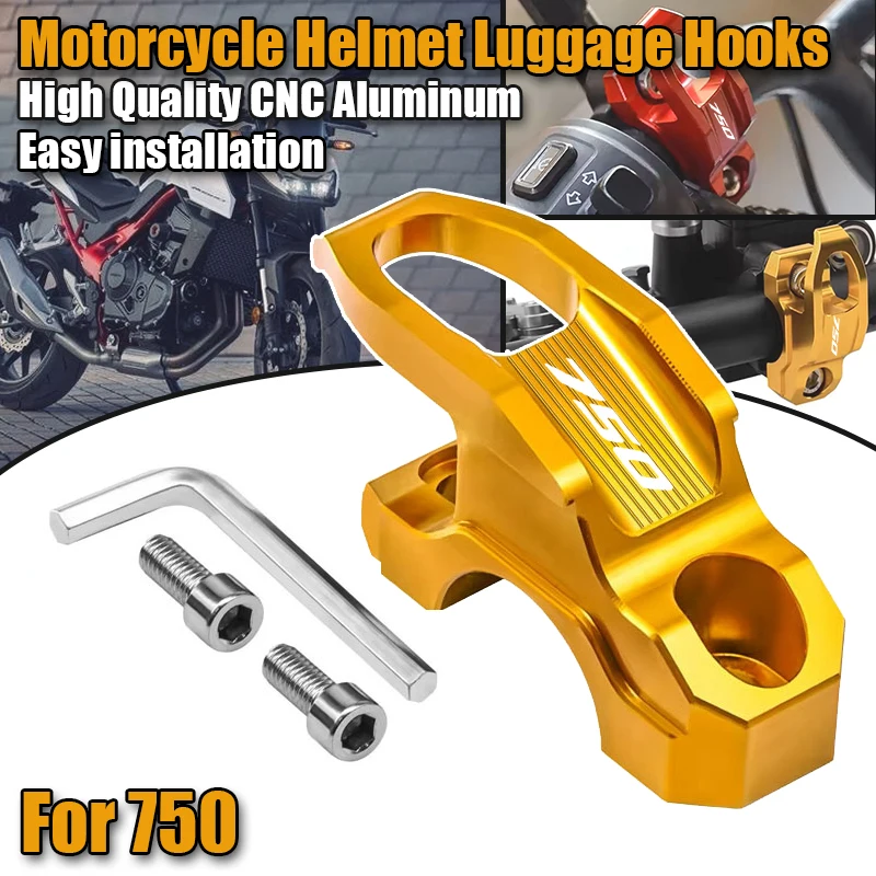 For FORZA750 X-ADV750 NC750X CB750 Hornet XL750 Transalp CNC Aluminum Motorcycle Accessories Helmet Luggage Hooks