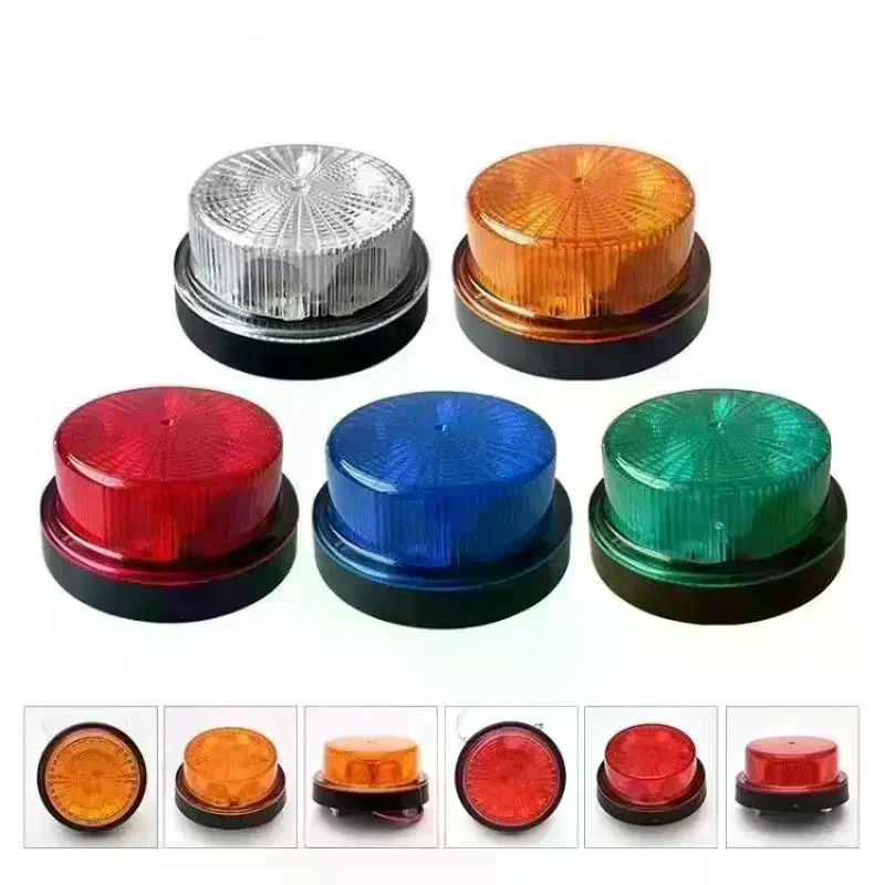 12V 24V LED Rotating Strobe Emergency Warning Light Super Bright Flash Lamp for Car Truck Maintenance Scene