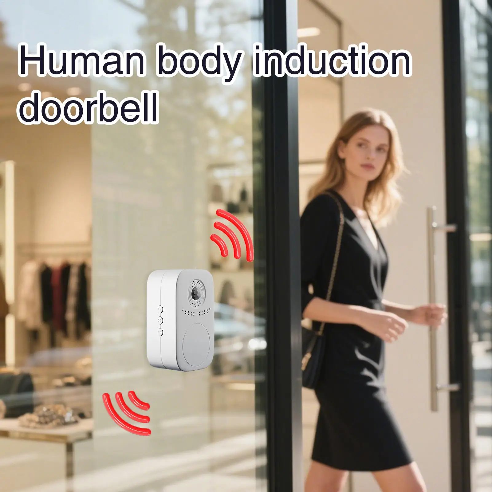 Door Chime Shop Voice Prompter Smart Welcome Chime Doorbell Motion Sensor System For Home Apartment Shop Entry Indoor Outdoor