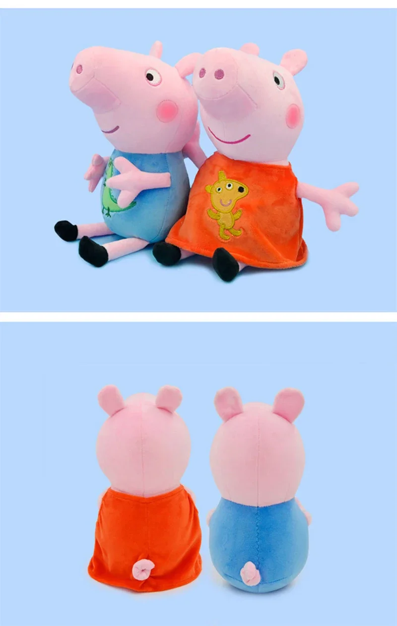 30 CM Peppa Pig Plüsch Puppe Schwein Vater Mutter Modell kinder Spielzeug Cartoon Nette Anime Figur George Kinder Weihnachten geschenke – Detail 7
