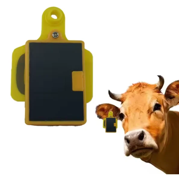 Cow Ear Tag GPS Tracker Solar Panel Charging For Cow GPS Tracker For Cattle Livestock Smart Grazing GPSONE Ear Tag GPS Tracker