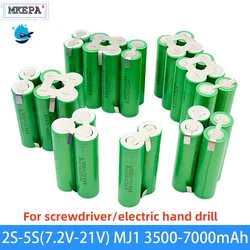 MJ1 18V 2S1P 1S3P 3S2P 4S2P 5S2P 8.4V 3.7V 10.8V 16.8V 18V MJ1battery pack 18650 3500mAh battery for 18V screwdriver battery
