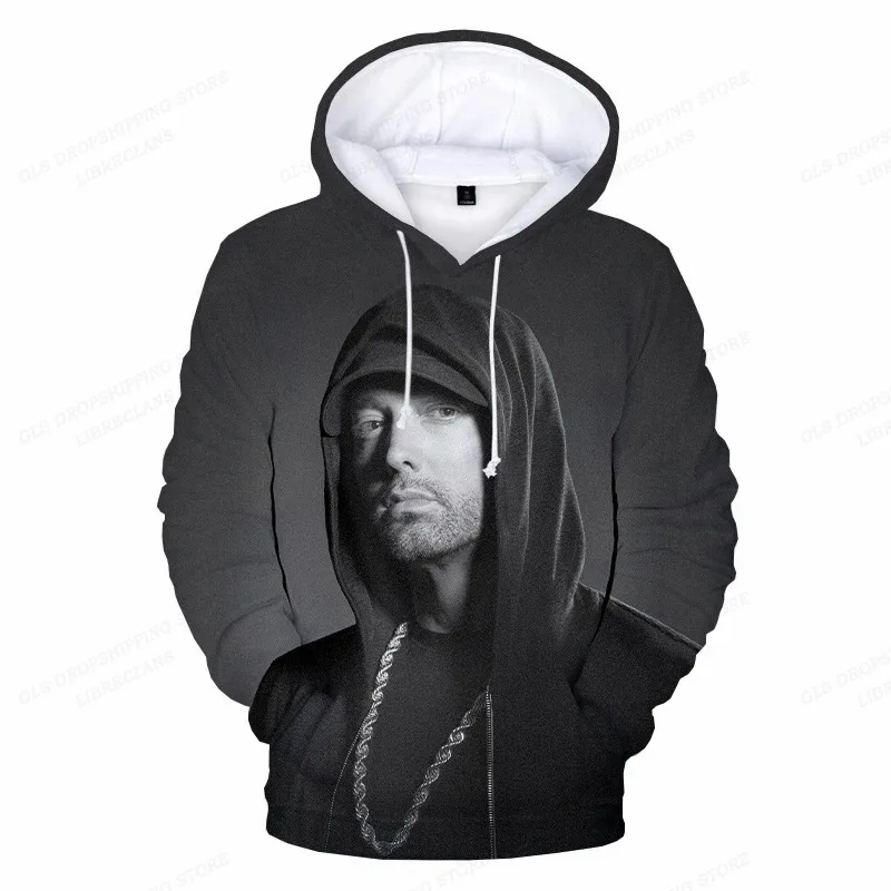 Rapper Eminem 3d Print Hoodies Men Women Fashion Hoodie Kids Sweatshit Girl Coats Rap Rock Sweats Women's Clothing Oversized