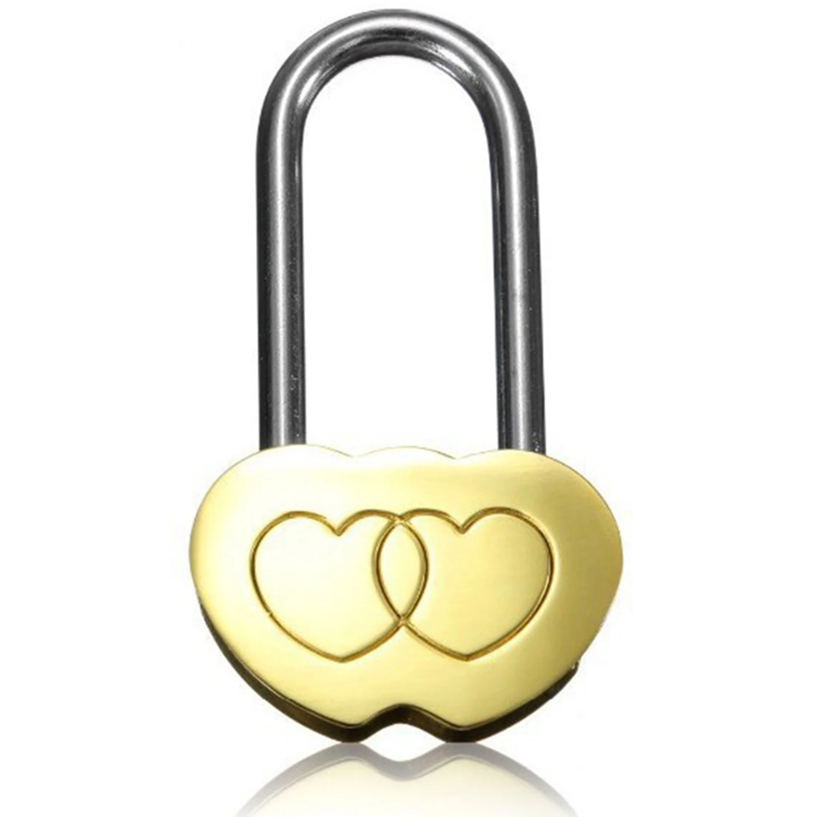 Double Heart Engraved Love Lock Padlock for Valentine's Anniversary Day Gifts Wishing Lock Hot Sale Couple Gifts