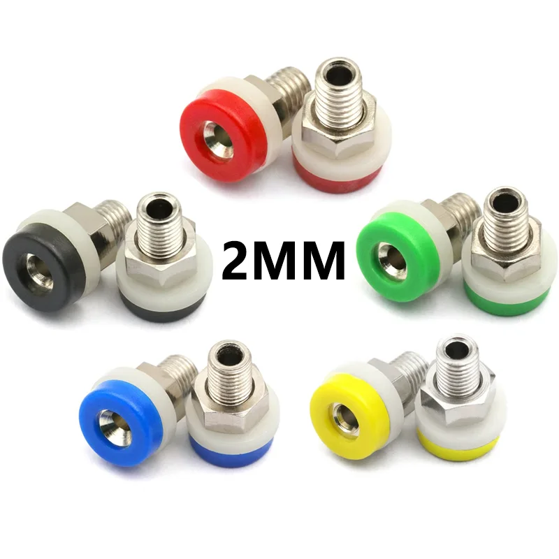 2MM Banana Socket Binding Post Nut Banana Jack Electrical Connector Terminal Test Hole