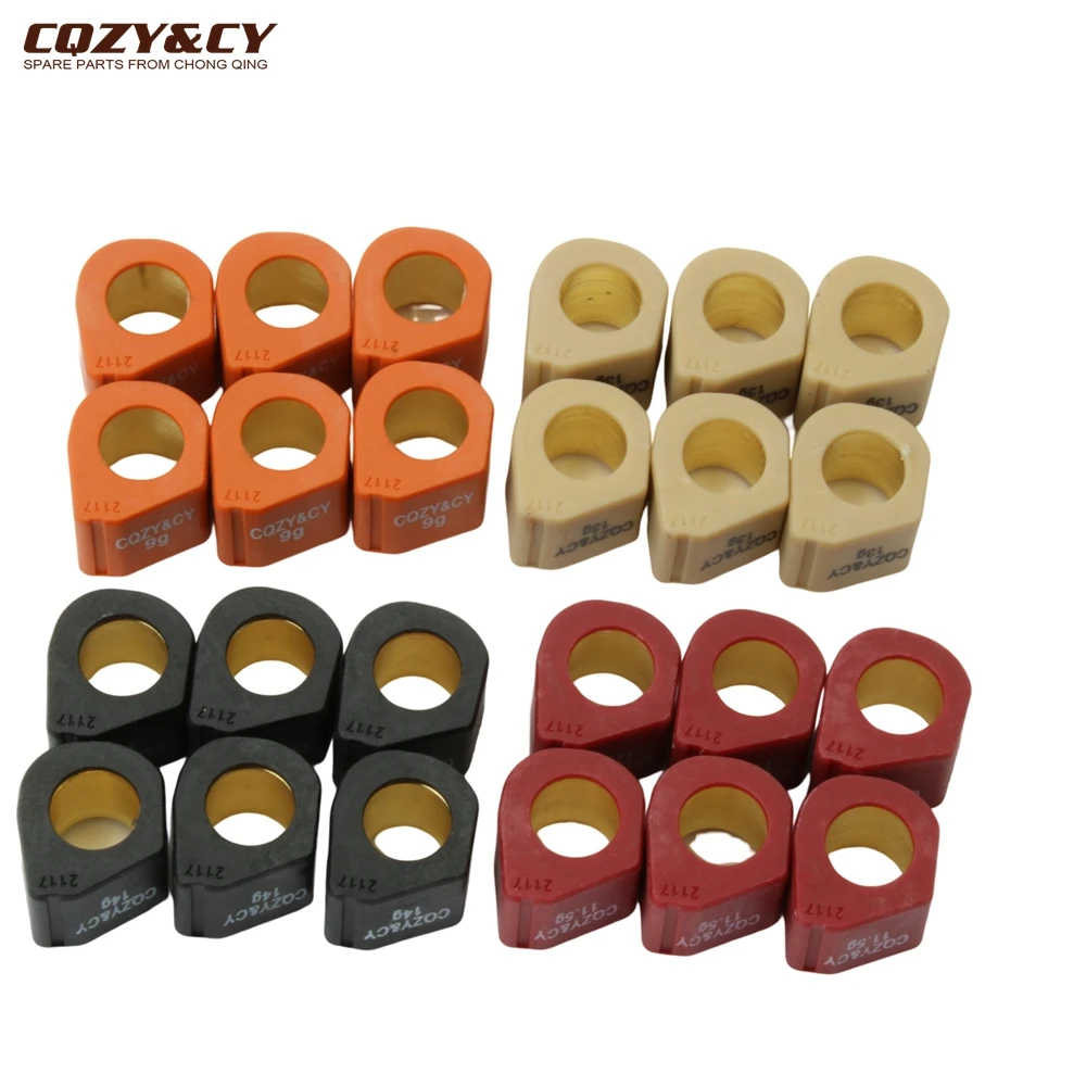 Racing Variator Roller Weights 21x17mm 9g 11.5g 13g 14g For Piaggio X8 X9 Hexagon Gtx Beverly Carnaby Liberty 180 200 250 300