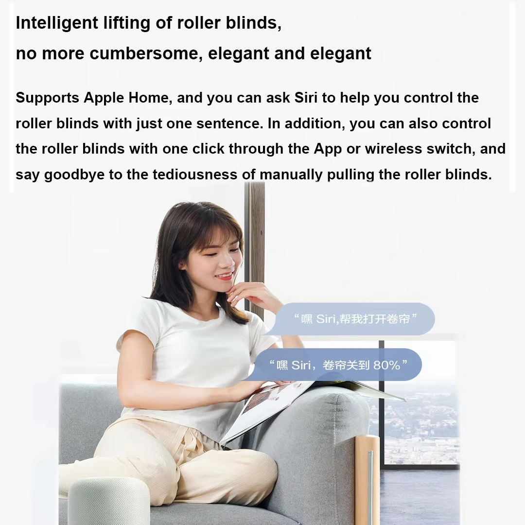 Aqara Smart Roller Motor TA Zigbee Curtain Rolling Shutter Motor Timing Setting Remote Control works with HomeKit Mi Home APP