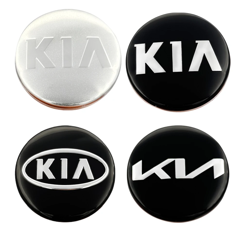 4 pieces of 58mm For Kia wheel hub cover logo Serato Sportage Freddy K2 K3 K5 Smart Run tire cover wheel hub center logo cover