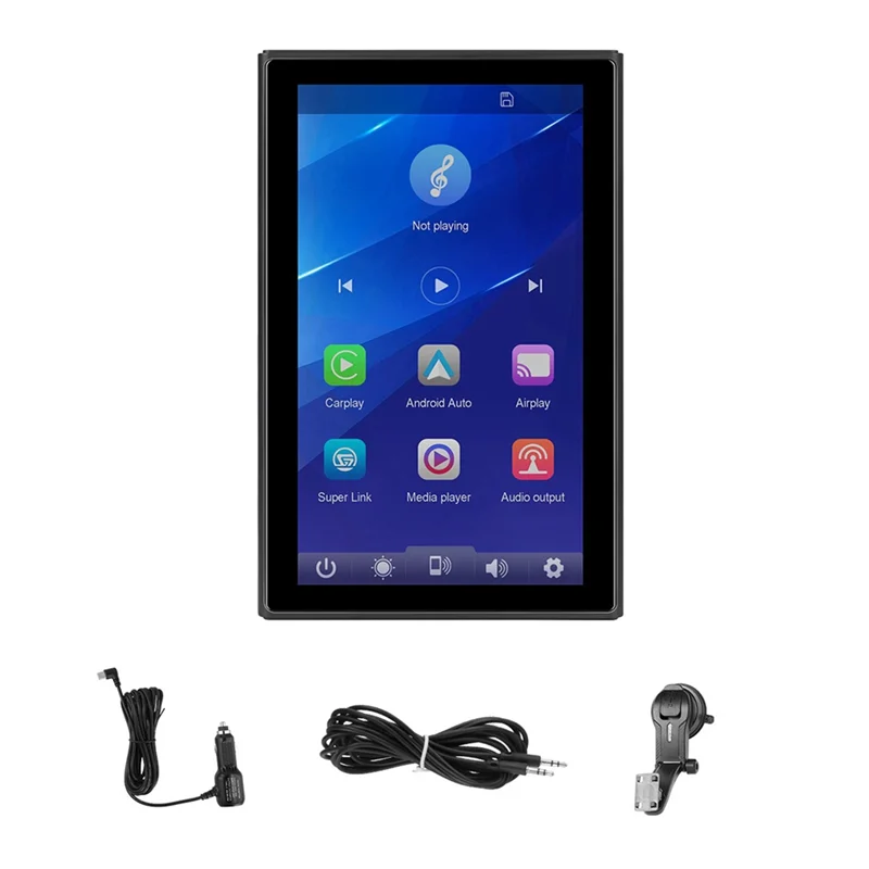 

Portable Wireless Carplay Screen Portrait And Landscape Screen Support Mirror Link, Bluetooth, AUX, GPS Car Audio Receiver