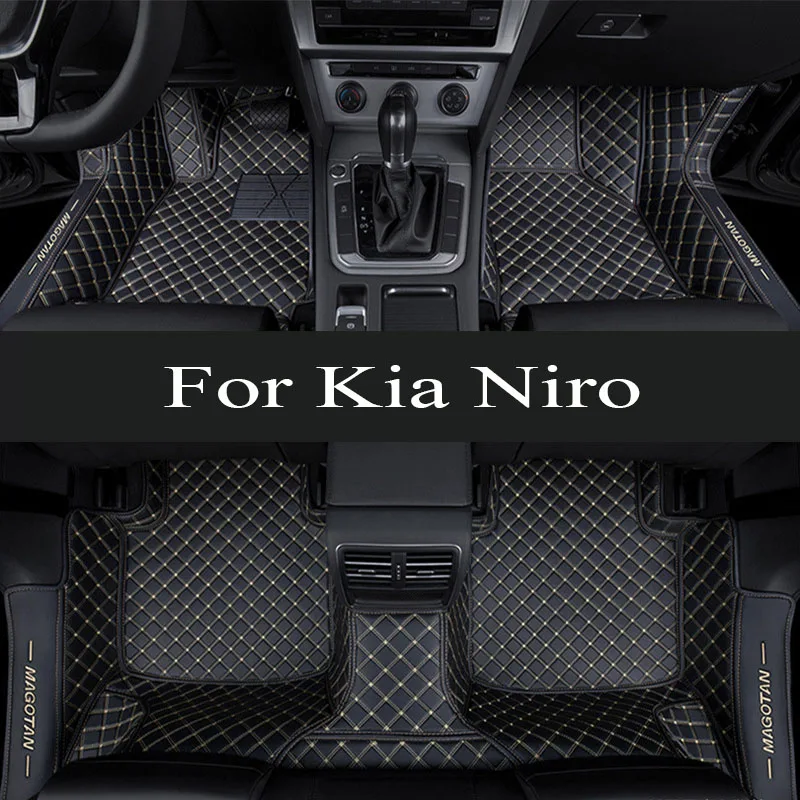 

Custom Car Floor Mats for Kia Niro 2016-2020 Year Eco-friendly Leather Car trunk mat Interior Details