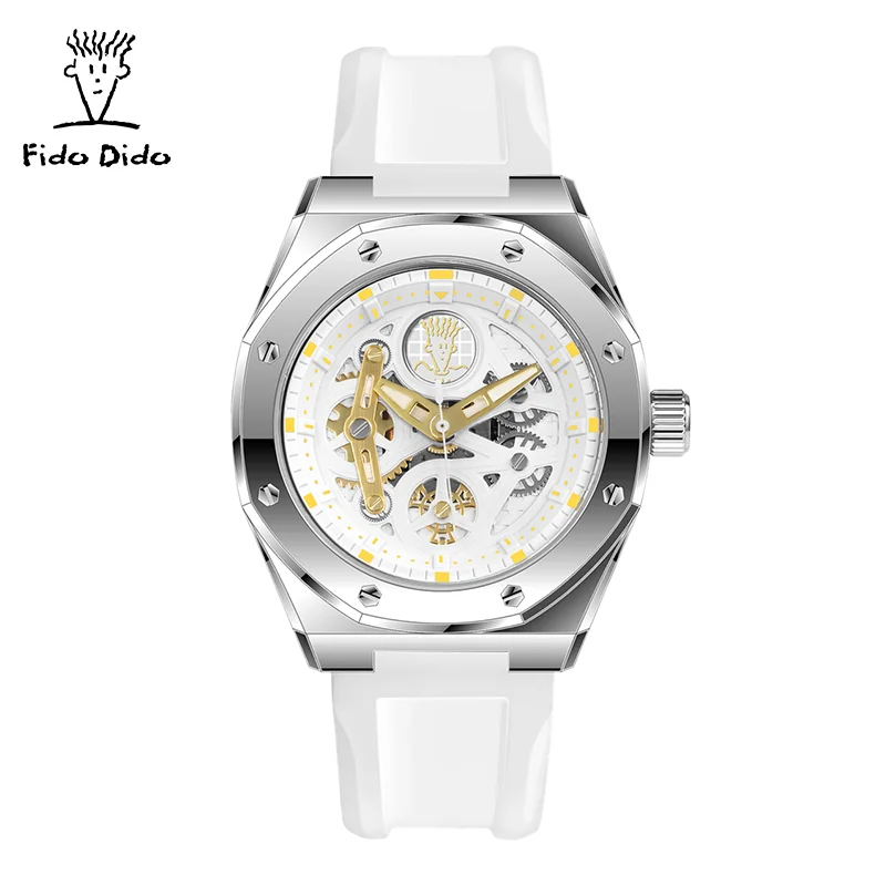 FIDO DIDO Sports Couple Watch 50M Waterproof Silicone Strap Luminous Quartz Movement Unisex Student Gift FD2326-922