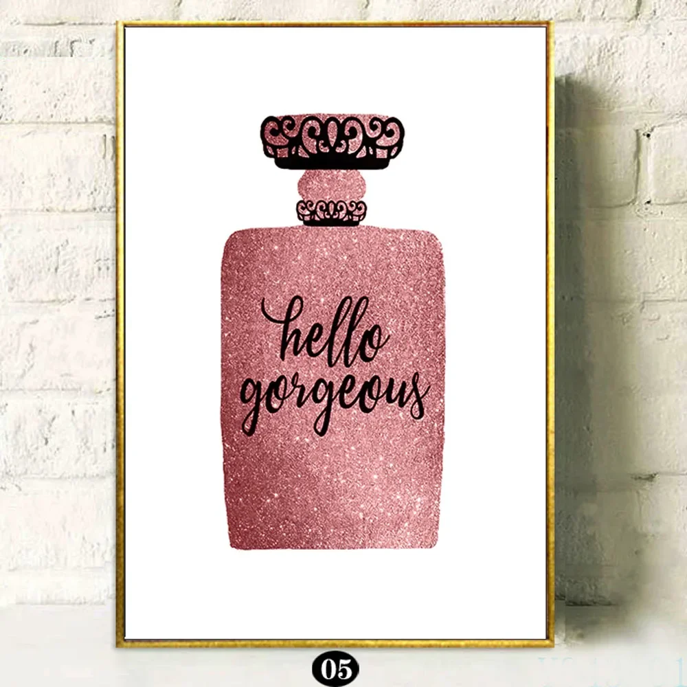 سبا مسمار البولندية الجمال الوجه مستحضرات التجميل ماكياج أحمر الشفاه صالون الملصقات صور قماش جدار ديكور المنزل لوحات غرفة الديكور