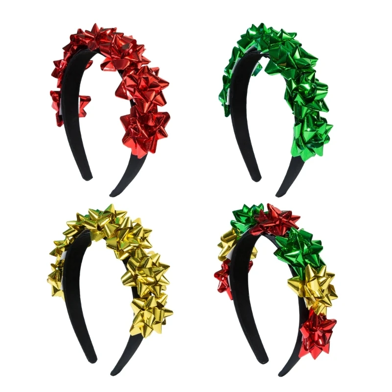A2ES Adjustable Festive Headband for Christmas Headpieces Flower Decoration Party Headwear Holiday Embellishments