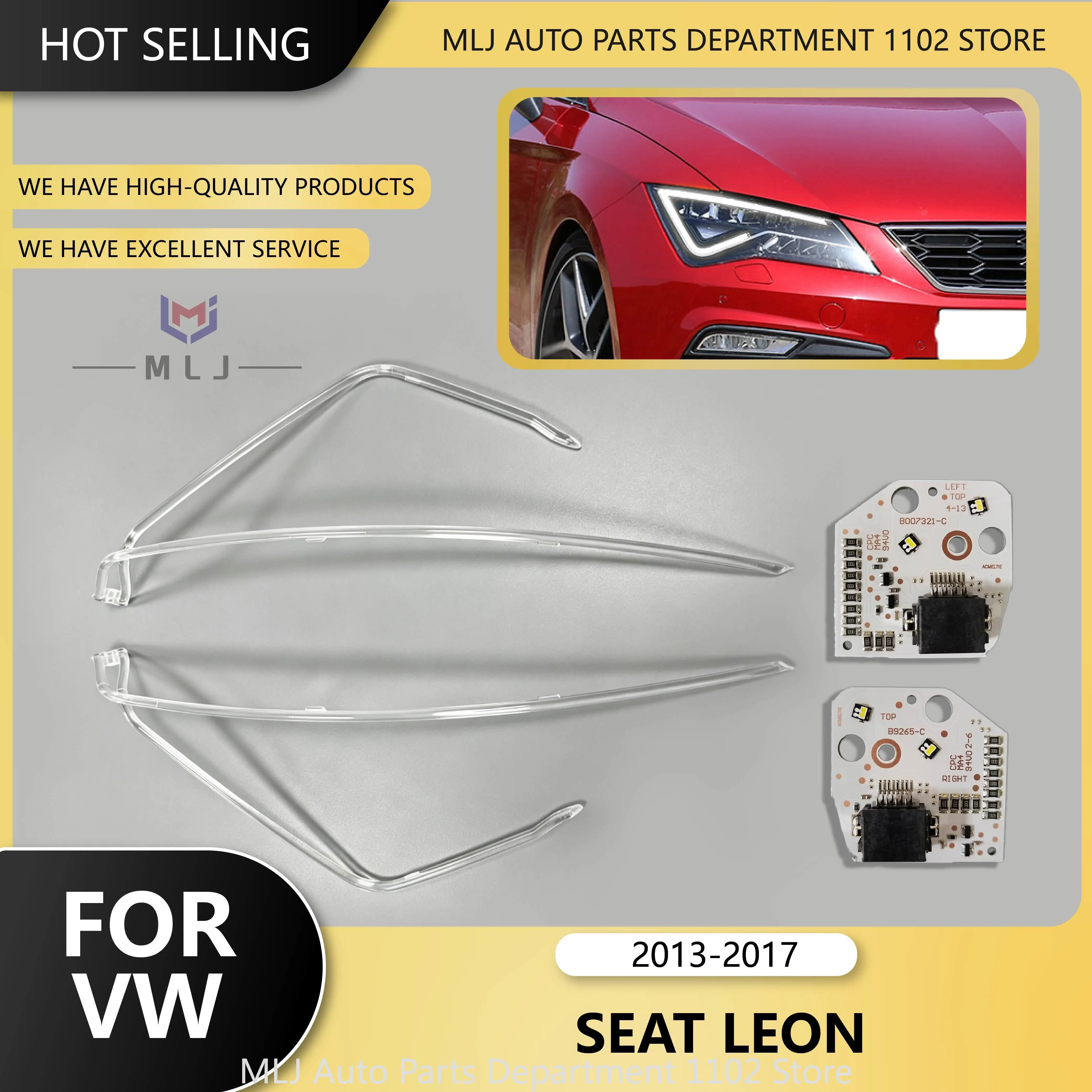

For VW Seat Leon MK3 5F Cupra 2013-2017 Headlight DRL Chip DRL Tube Strip Angel Eye Board Light Guide Strip 5F0941475 5F0941476