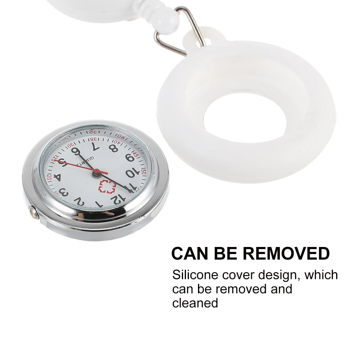 

Nurse Watch Clip Retractable Watches for Nurses Medical Clock Gadgets Silicone Cover Lightweight Practical Durable Gifts Pocket