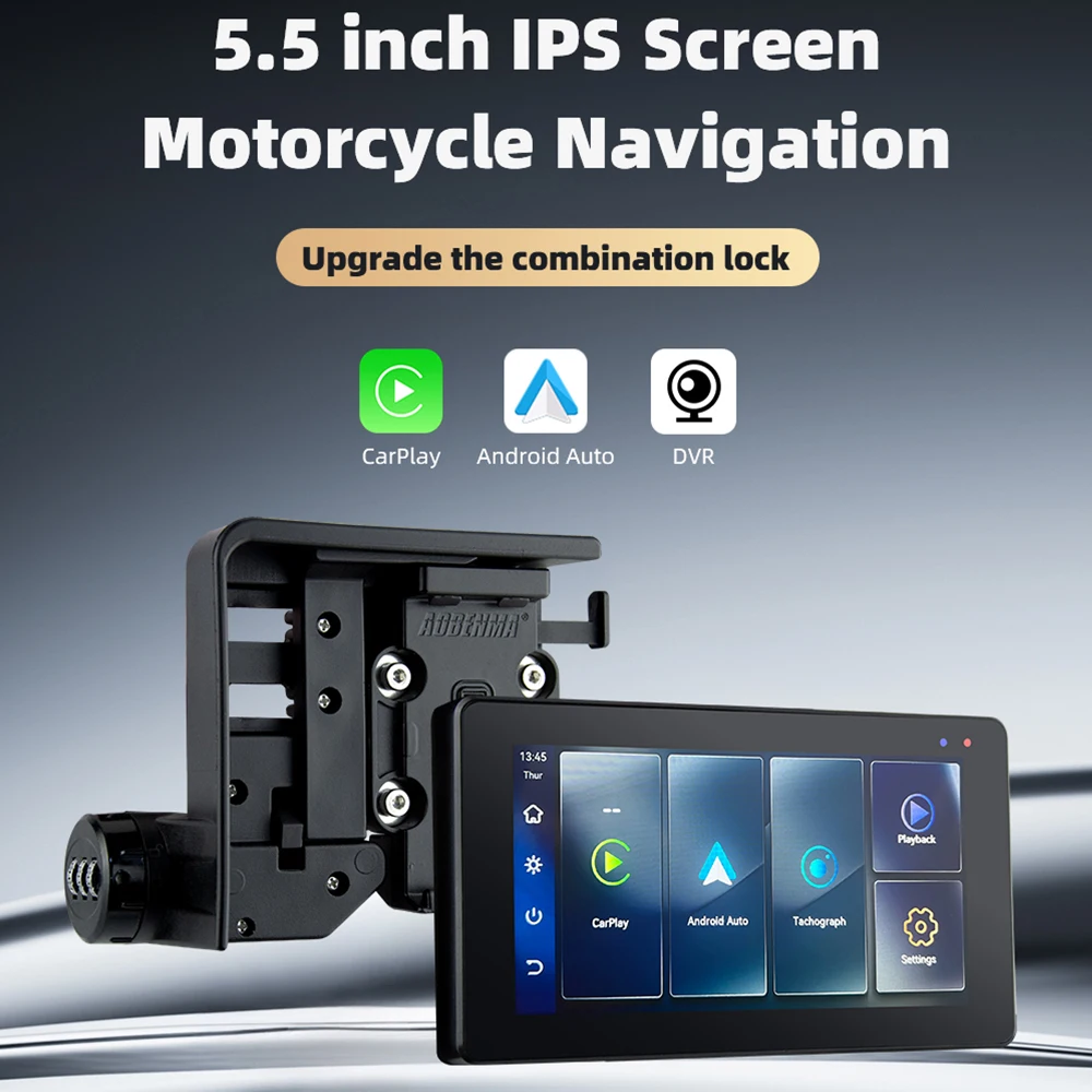 EKIY Wireless CarPlay Android Auto Portable Motorcycle Digital Dashboard Navigation Screen Special For BMW R1200GS R1250GS ADV