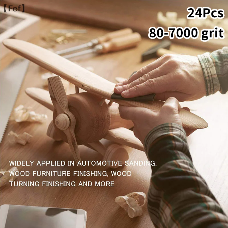 

24pcs/Set Sandpaper 80-7000 Grit Sandpaper Wet / Dry Sanding Paper Abrasive Polishing Tools