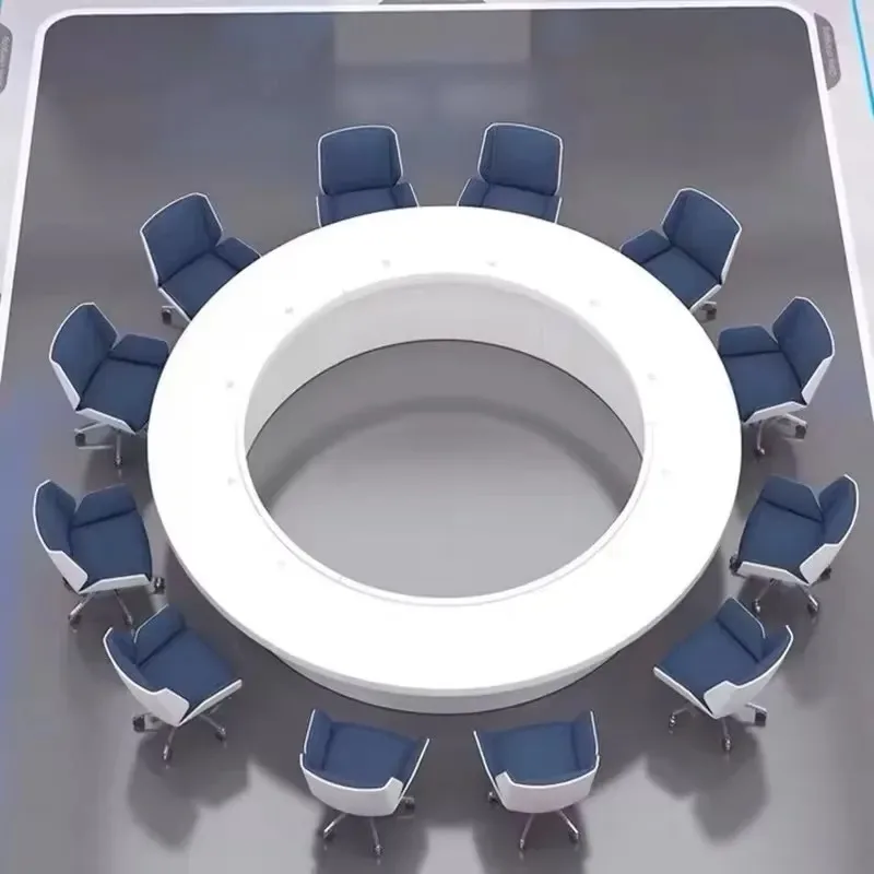 Modern Solid Wood Retractable Conference Table for Office Hotel School Home Workshop Large Negotiation Meeting Desk