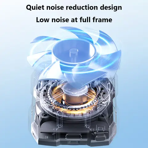 Portable Rechargeable Phone Cooler 3 Speeds Adjustable Wireless Magnetic Mobile Phone Radiator for Android & iPhone PUBG