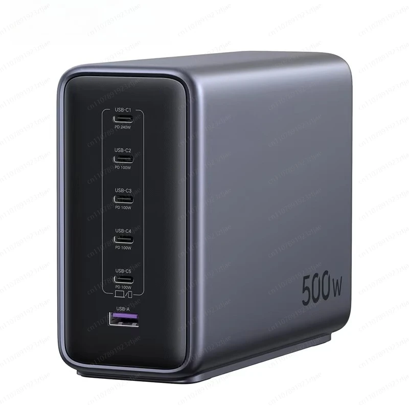 Nexode 500W GaN Fast Charging Station 6 Ports USB C & USB A Smart Temperature Control Wall Charg-er for Laptops Phones