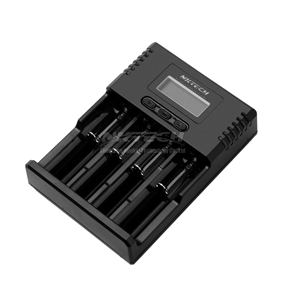 NKTECH-cargador de batería inteligente H4, cargadores de coche de 4 ranuras para Soshine 26650, 18650, 18500, 14500, 10440, AA, Li-ion, detección de polaridad