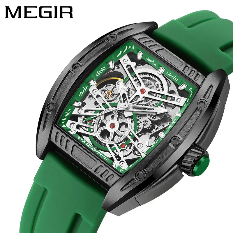 

MEGIR 8601 модные мужские автоматические механические часы скелетон роскошные светящиеся водонепроницаемые повседневные наручные часы для мужчин reloj hombre