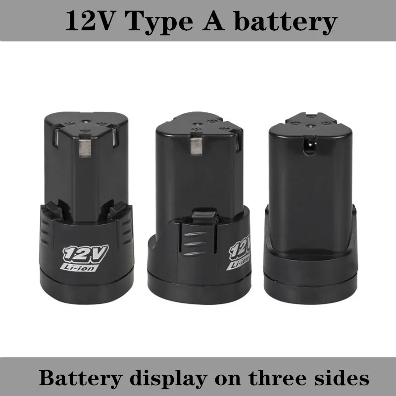 12V Lithium Battery Electric Screwdriver Special Charger Battery Large Capacity 18650 Rechargeable BatteryPower Tool Accessories