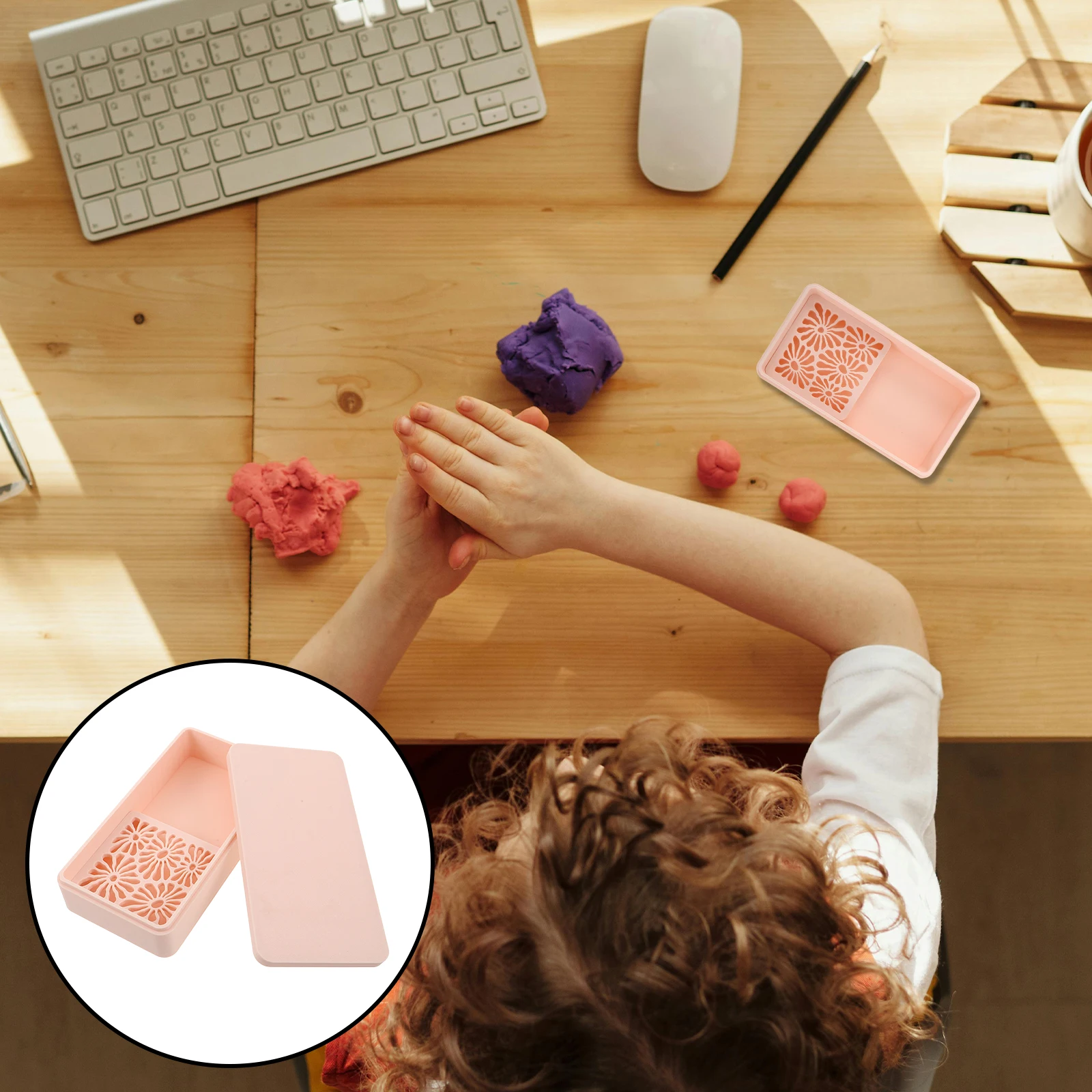 

Cornstarch Box for Clay Polymer Clay Powder Dispensing Organizer Leak Proof Anti Stick Partitioned Storage for Pottery Molds