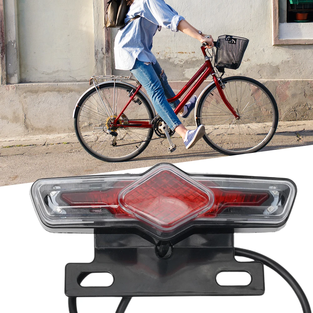 

12V/36V-60V Electric Bicycle Taillight Ebike Turn Signal Light Rear Rack Lamp Tail Lights Night Safety Warning Lamps Ebike Parts