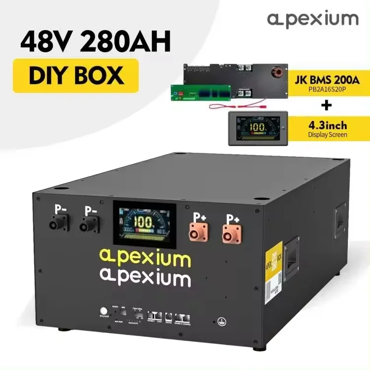 EU USA Stock 16S 280Ah 302Ah 304Ah 320Ah 48V Lifepo4 Battery Box 280 Pro DIY Kit With JK PB2A16S20P inverter BMS Metal box