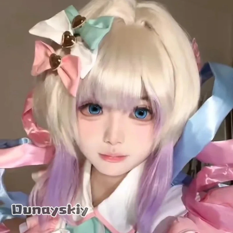 Cosmic^OMGkawaiiAngel Kangel - Peluca de Cosplay de Anime GIRL OVERDOSE, Estilo Jirai Kei, para Hombre Guapo con Cambio de Género, Cabello Corto Degradado