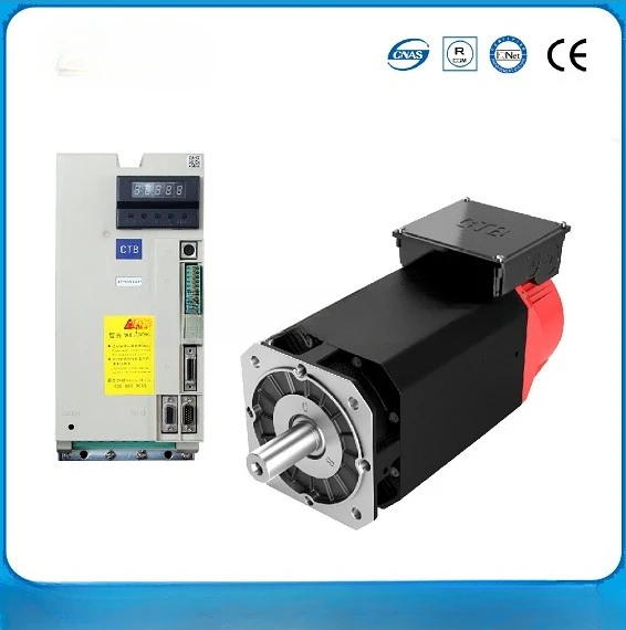7.5KW 47.8N.m 1500-8000rpm High Torque Low Ripple AC Servo Spindle Motor for CNC Milling Machine Tools