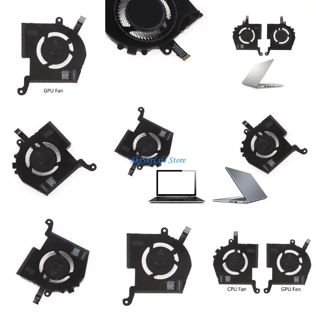 

E65E Laptop GPU Radiator 5V 0.5A 4 pin 4-wires Cooling Fan Quiet GPU CPU Cooler Laptop Cooler Portable USB Powered