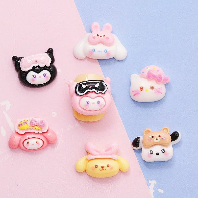 20Pcs Mini Hello Kitty Cartoon Resin Nail Charms – Handcrafted DIY Nail Art Accessories for a Cute and Playful Manicure Look