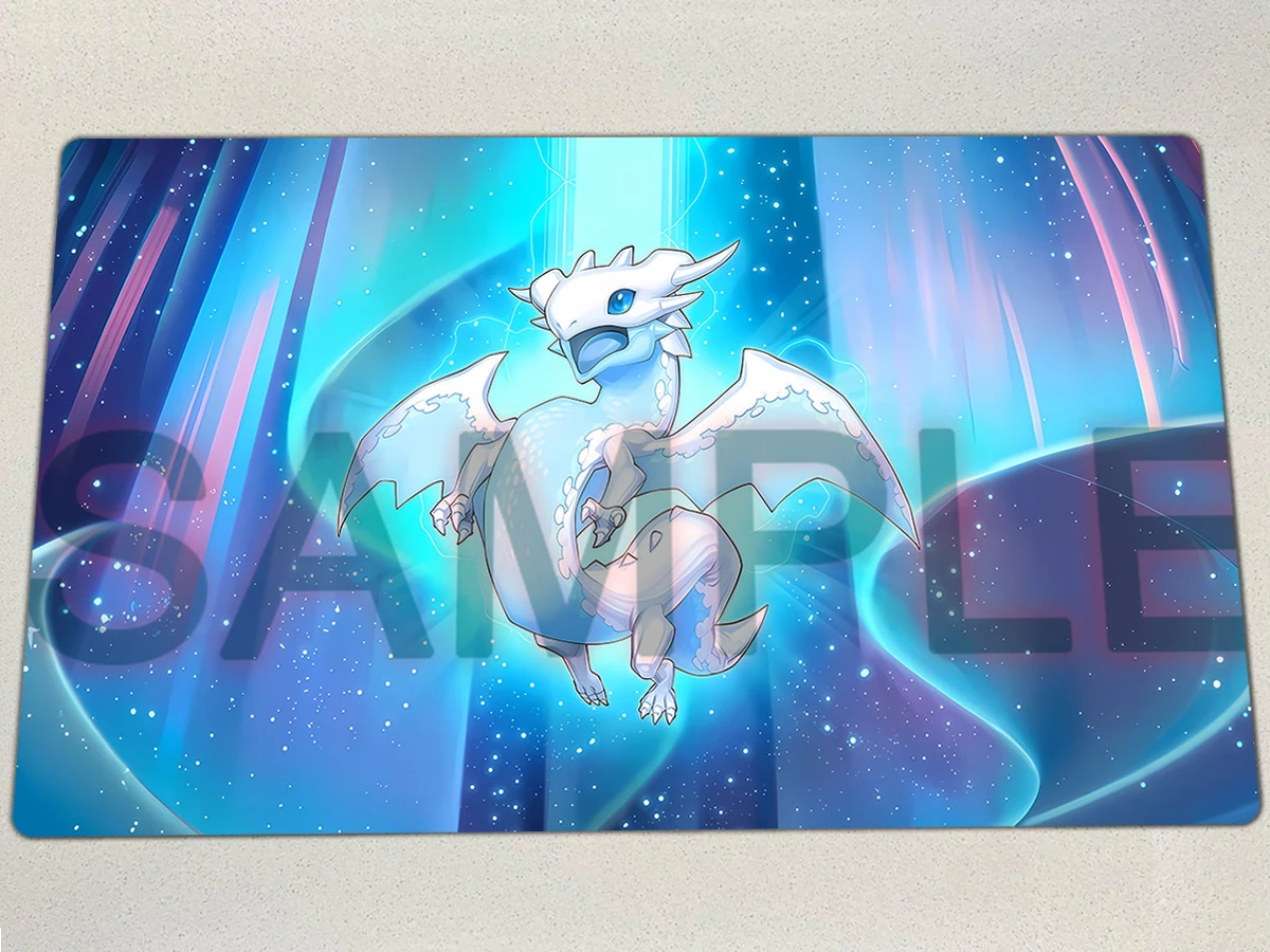 YuGiOh Playmat Spectral, Dragon Ruler of Flickers TCG CCG Mat Board Game Trading Card Game Mat Rubber Mousepad Gaming Pad & Bag