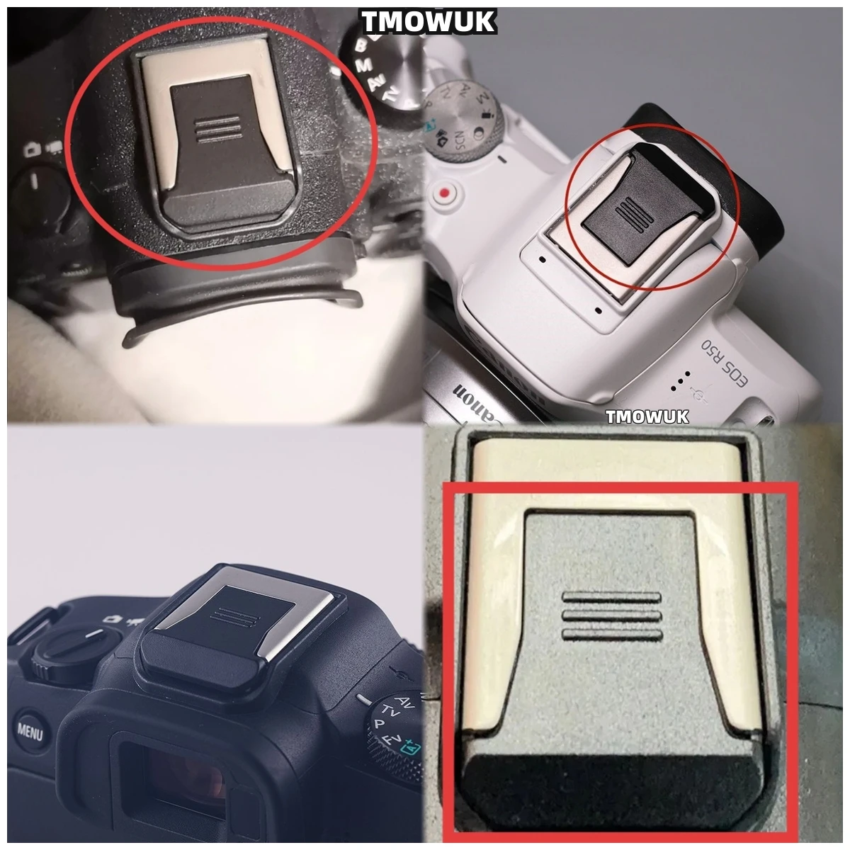 

For Canon EOS R50 R5C R3 R10 R8 R7 R6 R5, Durable Top Flash Cover Protection