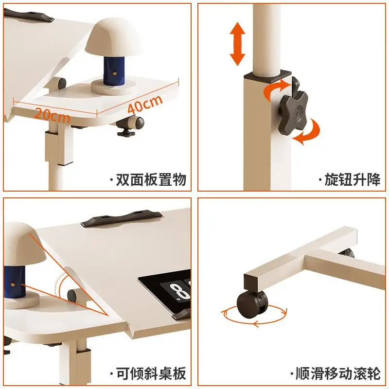 Lazy Easy To Lift Activity Bedside Table Small Foldable Mobile Computer Desk At Home Modern Minimalist Office Desk Workstation
