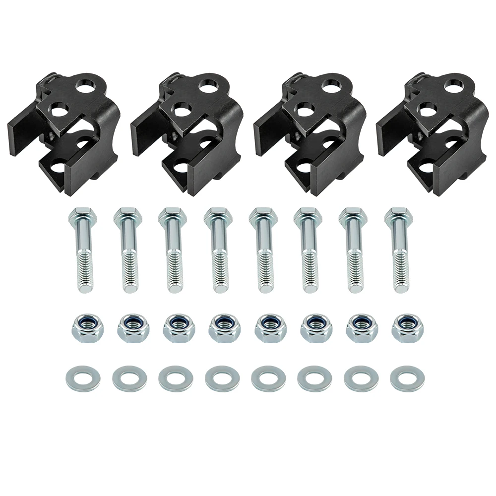 MaXpeedingrods New Front & Rear Full Lift Bracket Kit Steel Black Powder Coated For Can-Am Defender 500/800/1000 HD5 HD8 HD10